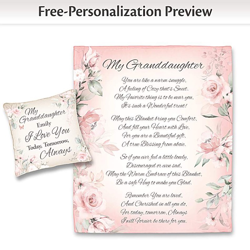 Warm Wishes Personalized Pillow And Blanket Set Warm Wishes Personalized Pillow And Blanket Set