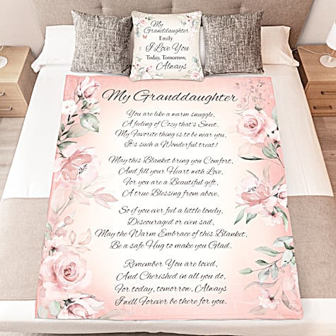 Warm Wishes Personalized Pillow And Blanket Set Warm Wishes Personalized Pillow And Blanket Set