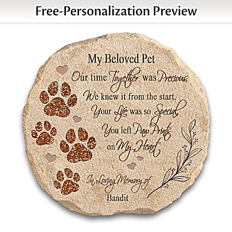 Beloved Pet Memories Personalized Garden Stone Beloved Pet Memories Personalized Garden Stone