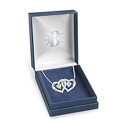 Birthstone Heart To Heart Personalized Pendant Necklace Birthstone Heart To Heart Personalized Pendant Necklace