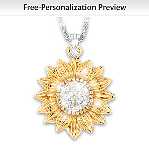 My Granddaughter, My Sunshine Personalized Pendant Necklace My Granddaughter, My Sunshine Personalized Pendant Necklace