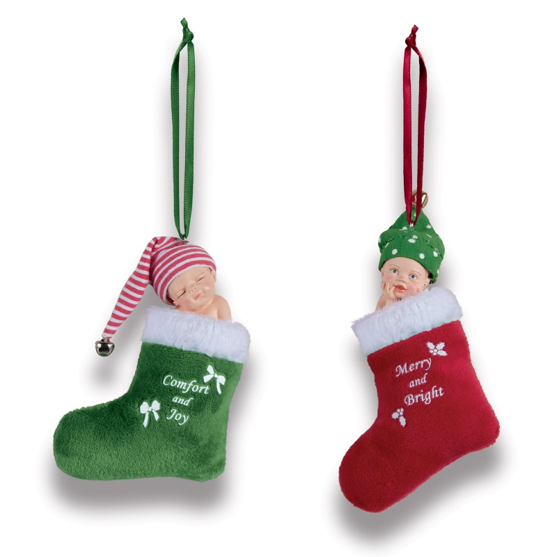 Ornements pour bébé rouges et verts Ornements pour bébé rouges et verts