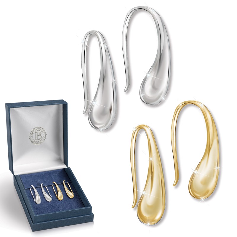 Boucles d’oreilles gouttes de rosée de style Boucles d’oreilles gouttes de rosée de style