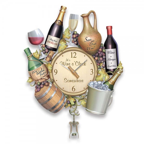 Horloge murale Wine O’clock