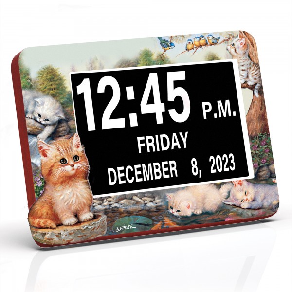 Playful Kitties Clock