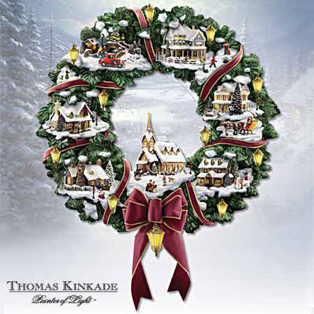Couronne du village de Noël Couronne du village de Noël