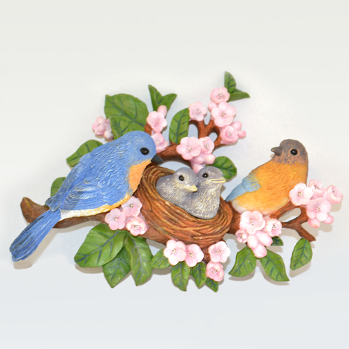 Bluebird Family Wall Sculpt Bluebird Family Wall Sculpt