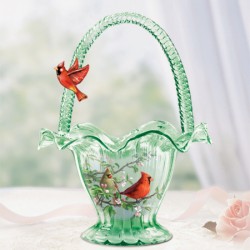 Cardinal Serenade Art Glass