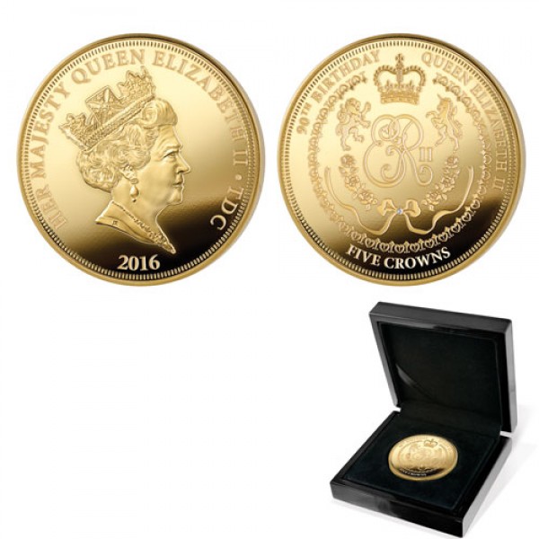 Queens 90th 5 Crown Coin