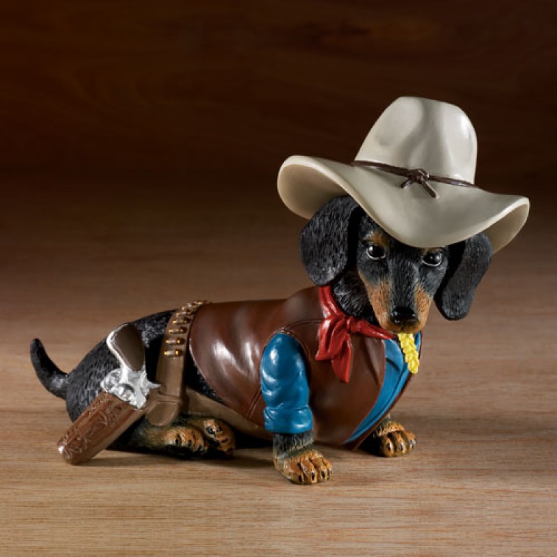 Dog Sheriff S Paws Dachshund Cowboy Figurine Bradford Exchange