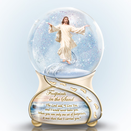 Footprints Glitter Globe Footprints Glitter Globe