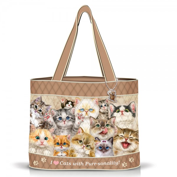 Kayomi Cat Quilted Tote