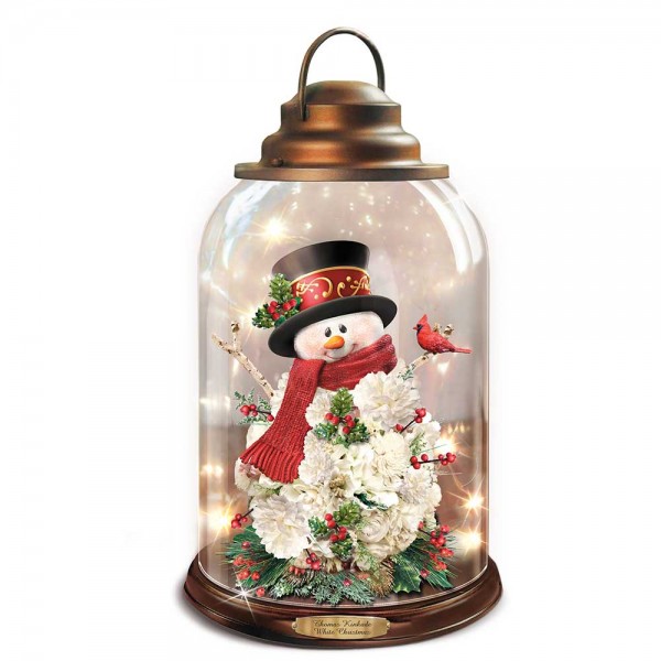 Tk Snowman Floral Lantern