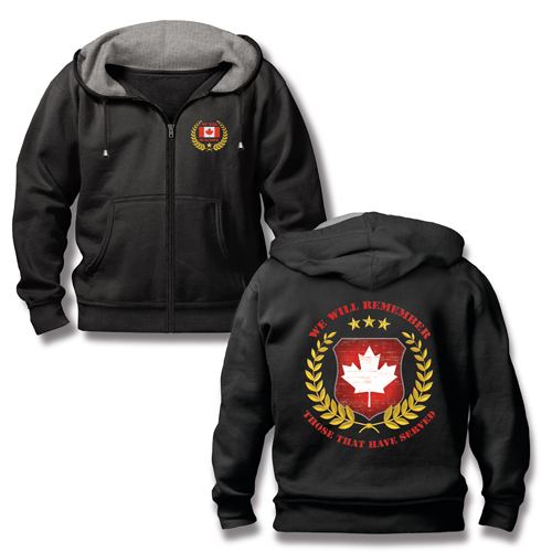 Les vétérans canadiens Hoodie-m Les vétérans canadiens Hoodie-m